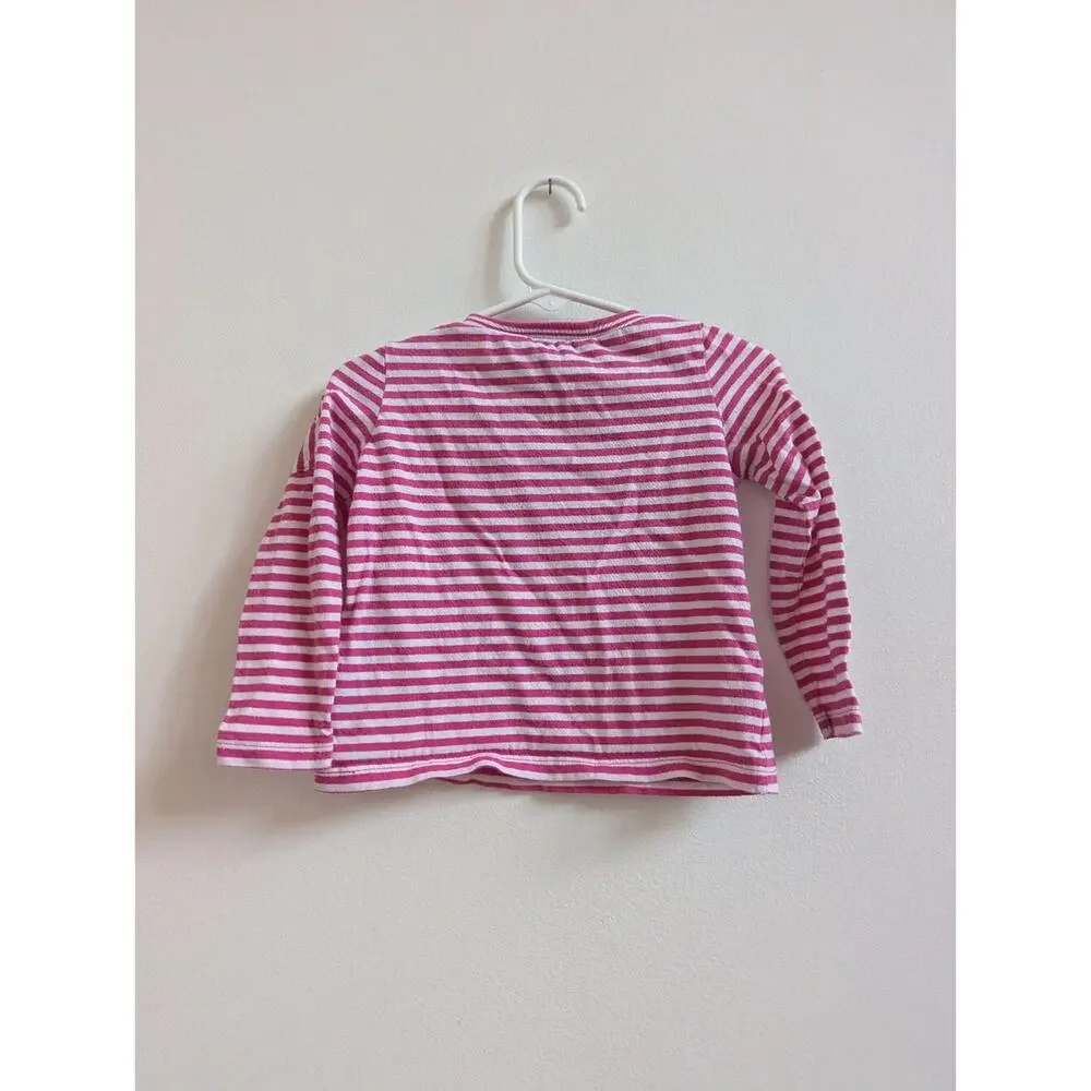 Ralph Lauren Long Sleeve Shirt 18m Girls Pink Stripe Basic